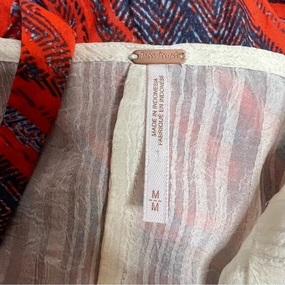 Free people Thousand Kisses Maxi Dress in Red Combo Sz M - Picture 9 of 9